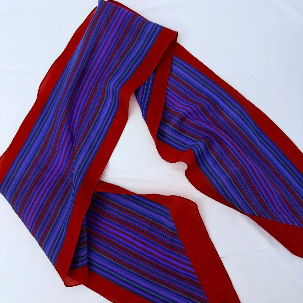Vintage Purple & Red Head Scarf